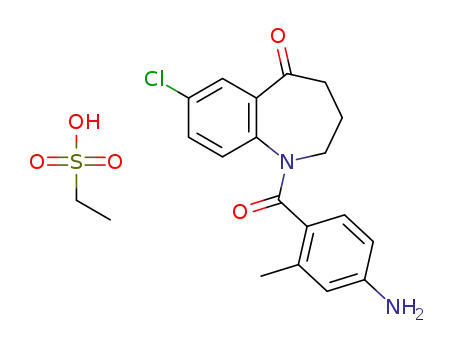 1-(4-amino-2-methylbenzoyl)-7-chloro-5-oxo-2,3,4,5-tetrahydro-1H-1-benzazepine ethanesulfonic acid