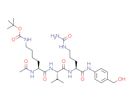 N2-acetyl-N6-(tert-butoxycarbonyl)-L-lysyl-L-valyl-N5-carbamoyl-N-[4-(hydroxymethyl)phenyl]-L-ornithinamide