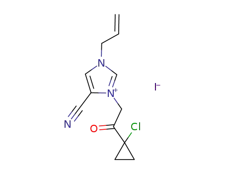 1-allyl-3-[2-(1-chlorocyclopropyl)-2-oxoethyl]-4-cyano-1H-imidazol-3-ium iodide