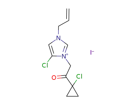 1-allyl-4-chloro-3-[2-(1-chlorocyclopropyl)-2-oxoethyl]-1H-imidazol-3-ium iodide