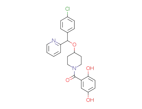 (4-((4-chlorophenyl)(pyridin-2-yl)methoxy)piperidin-1-yl)(2,5-dihydroxyphenyl)methanone