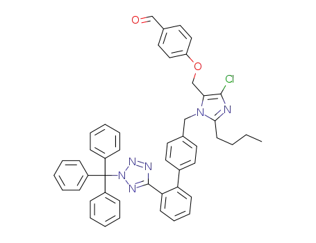 4-{2-butyl-5-chloro-3-[2'-(2-trityl-2H-tetrazol-5-yl)biphenyl-4-ylmethyl]-3H-imidazol-4-ylmethoxy}benzaldehyde