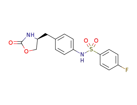 (S)-4-fluoro-N-(4-((2-oxooxazolidin-4-yl)methyl)phenyl)-benzenesulfonamide