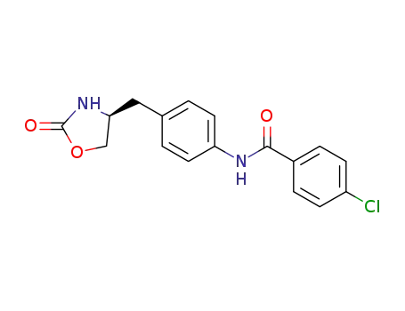 (S)-4-chloro-N-(4-((2-oxooxazolidin-4-yl)methyl)phenyl)-benzamide