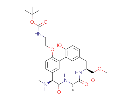 methyl (4S,7S,10S)-16-(2-((tert-butoxycarbonyl)amino)ethoxy)-26-hydroxy-7-methyl-10-(methylamino)-6,9-dioxo-5,8-diaza-1,2(1,3)-dibenzenacyclodecaphane-4-carboxylate