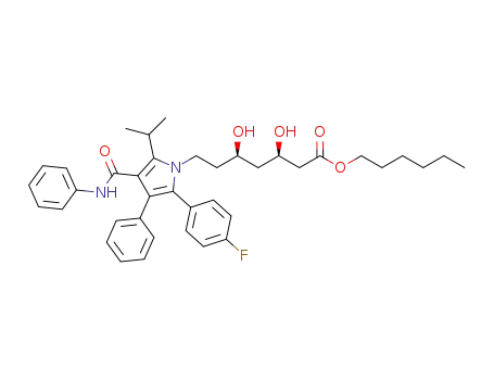 hexyl (3R,5R)-7-(2-(4-fluorophenyl)-5-isopropyl-3-phenyl-4-(phenylcarbamoyl)-1H-pyrrol-1-yl)-3,5-dihydroxyheptanoate
