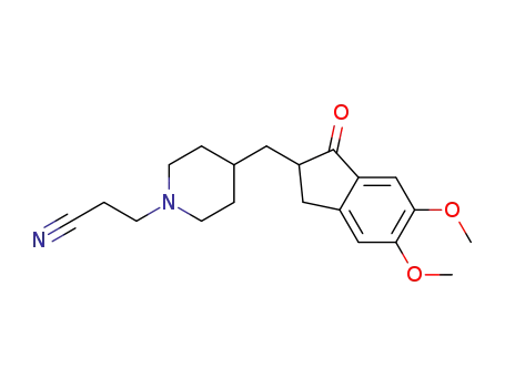 3-(4-((5,6-dimethoxy-1-oxo-2,3-dihydro-1H-inden-2-yl)methyl)piperidin-1-yl)propanenitrile