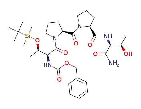 benzyl (2S,3R)-1-((S)-2-((S)-2-((2S,3R)-1-amino-3-tertiary-butyldimethylsilyloxy-1-oxobutan-2-ylcarbamoyl)pyrrolidine-1-carbonyl)pyrrolidin-1-yl)-3-hydroxy-1-oxobutan-2-ylcarbamate
