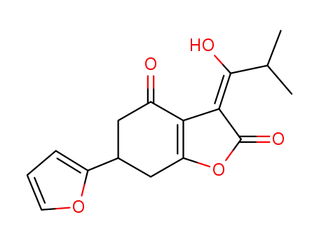 (E)-6-(furan-2-yl)-3-(1-hydroxy-2-methylpropylidene)-3,5,6,7-tetrahydrobenzofuran-2,4-dione