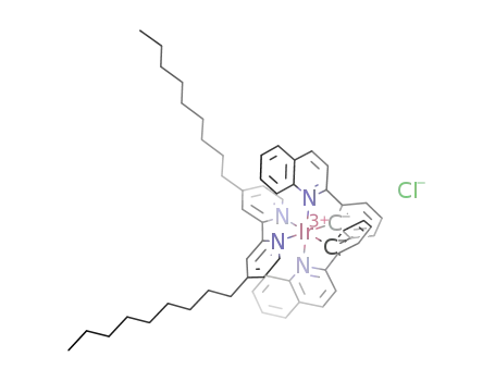 mer-bis[2-phenylquinolinato-C2,N](4,4'-dinonyl-2,2'-bipyridine)iridium(III) chloride