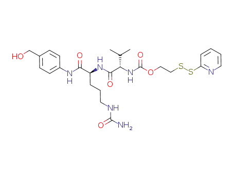 2-(2-pyridyldisulfanyl)ethyl N-[(1S)-1-[[(1S)-1-[[4-(hydroxymethyl)phenyl]carbamoyl]-4-ureidobutyl]carbamoyl]-2-methylpropyl]carbamate