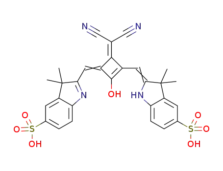 3-dicyanomethylene-2-(3,3-dimethyl-5-sulfo-2,3-dihydro-1H-2-indolylidenmethyl)-4-(3,3-dimethyl-5-sulfo-3H-2-indoliumylmethylene)-1-cyclobuten-1-olate