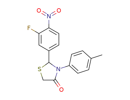 2-(3-fluoro-4-nitrophenyl)-3-(p-tolyl)thiazolidin-4-one