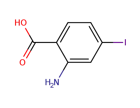 Molecular Structure of 20776-54-9 (2-Amino-4-iodobenzoic acid)