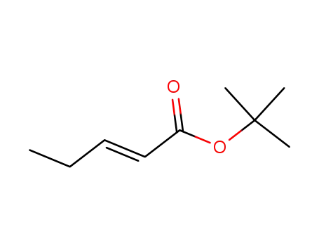 Molecular Structure of 81643-03-0 (2-Pentenoic acid, 1,1-dimethylethyl ester, (2E)-)