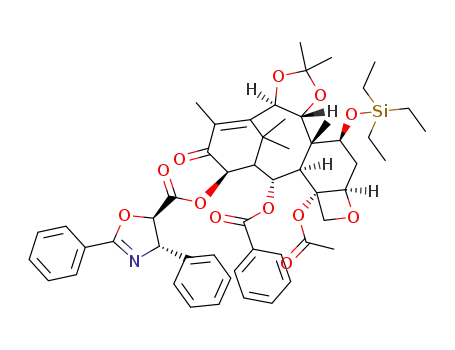 14β-O-[(4S,5R)-2,4-diphenyl-4,5-dihydrooxazole-5-carbonyl]-13-oxo-7-O-triethylsilyl-9,10-O-isopropylidene-1-deoxybaccatin VI