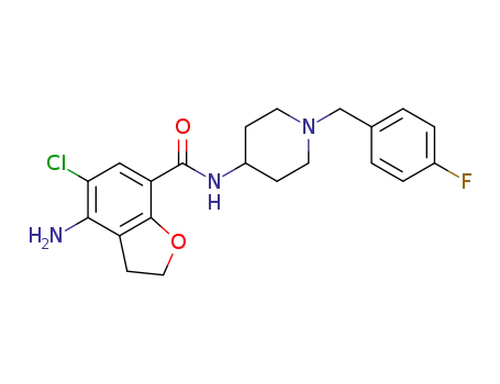 4-amino-5-chloro-N-(1-(4-fluorobenzyl)piperidin-4-yl)-2,3-dihydrobenzofuran-7-carboxamide