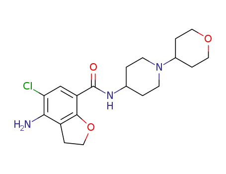 4-amino-5-chloro-N-(1-(tetrahydro-2H-pyran-4-yl)piperidin-4-yl)-2,3-dihydrobenzofuran-7-carboxamide