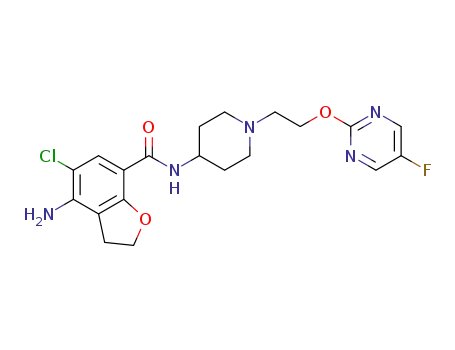 4-amino-5-chloro-N-(1-(2-((5-fluoropyrimidin-2-yl)oxy)ethyl)piperidin-4-yl)-2,3-dihydrobenzofuran-7-carboxamide