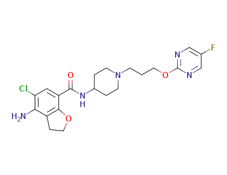 4-amino-5-chloro-N-(1-(3-((5-fluoropyrimidin-2-yl)oxy)propyl)piperidin-4-yl)-2,3-dihydrobenzofuran-7-carboxamide