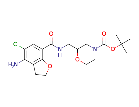 2-((4-amino-5-chloro-2,3-dihydrobenzofuran-7-carboxamido)methyl)morpholine-4-carboxylic acid tert-butyl ester