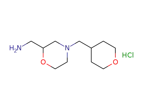 (4-((tetrahydro-2H-pyran-4-yl)methyl)morpholin-2-yl)methylamine hydrochloride
