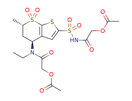 {[(2S,4S)-6-{[2-(acetyloxy)acetamido]sulfonyl}-2-methyl-1,1-dioxo-2H,3H,4H-1λ6-thieno[2,3-b]thiopyran-4-yl](ethyl)carbamoyl}methyl acetate