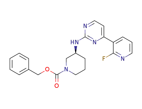 benzyl (3S)-3-((4-(2-fluoro-3-pyridyl)pyrimidin-2-yl)amino)piperidine-1-carboxylate