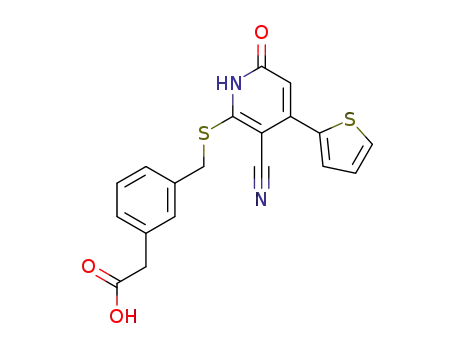 [3-(3-cyano-6-oxo-4-thiophen-2-yl-1,6-dihydropyridin-2-ylsulfanylmethyl)phenyl]acetic acid