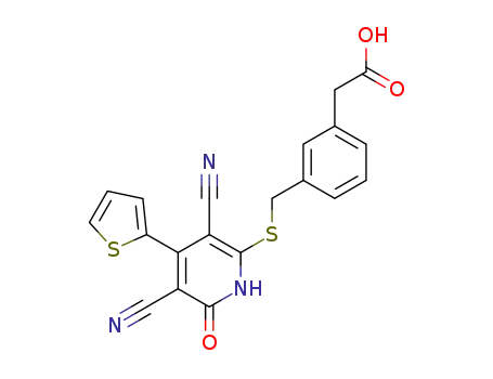 [3-(3,5-dicyano-6-oxo-4-thiophen-2-yl-1,6-dihydropyridin-2-ylsulfanylmethyl)phenyl]acetic acid