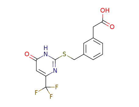 [3-(6-oxo-4-trifluoromethyl-1,6-dihydropyrimidin-2-ylsulfanylmethyl)phenyl]acetic acid