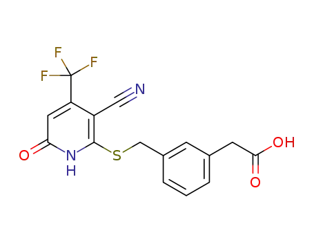 [3-(3-cyano-6-oxo-4-trifluoromethyl-1,6-dihydropyridin-2-ylsulfanylmethyl)phenyl]acetic acid