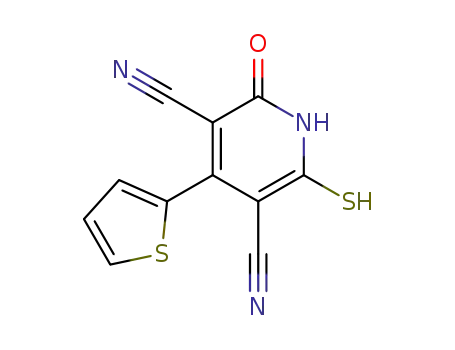6-mercapto-2-oxo-4-thiophen-2-yl-1,2-dihydropyridine-3,5-dicarbonitrile