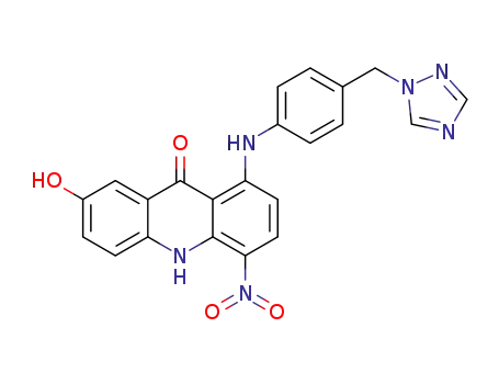 1-((4-((1H-1,2,4-triazol-1-yl)methyl)phenyl)amino)-7-hydroxy-4-nitroacridin-9(10H)-one