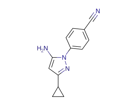 4-(5-amino-3-cyclopropyl-1H-pyrazol-1-yl)benzonitrile