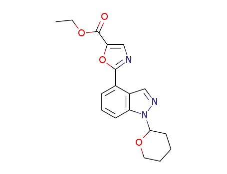 ethyl 2-(1-(tetrahydro-2H-pyran-2-yl)-1H-indazol-4-yl)oxazole-5-carboxylate