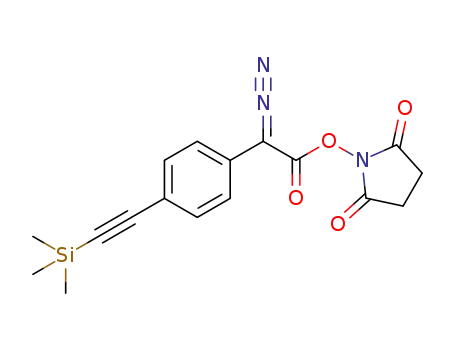 2,5-dioxopyrrolidin-1-yl 2-diazo-2-(4-((trimethylsilyl)ethynyl)phenyl)acetate