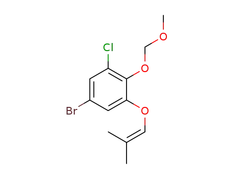 5-bromo-1-chloro-2-(methoxymethoxy)-3-((2-methylprop-1-en-1-yl)oxy)benzene