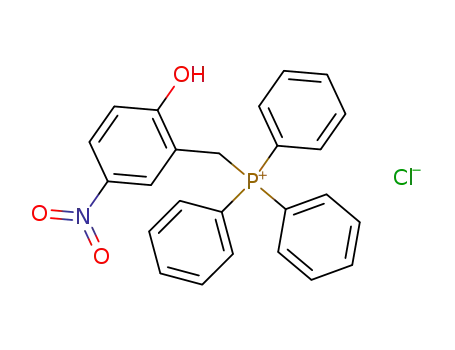 Molecular Structure of 70726-17-9 (Phosphonium, [(2-hydroxy-5-nitrophenyl)methyl]triphenyl-, chloride)