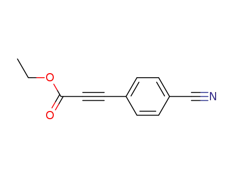Molecular Structure of 143952-58-3 (2-Propynoic acid, 3-(4-cyanophenyl)-, ethyl ester)