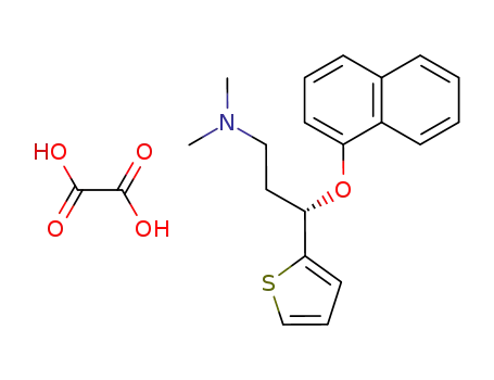 Molecular Structure of 132335-47-8 (S-(+)-N,N-Dimethyl-3-(1-naphthoxy)-3-(2-thienyl)-1-propylamine oxalate)