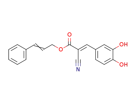 Molecular Structure of 132465-11-3 (Cinnamyl-3,4-dihydroxy-alpha-cyanocinnamate)
