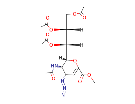 Methyl 5-acetamido-7,8,9-O-triacetyl-2,6-anhydro-4-azido-3,4,5-trideoxy-D-glycero-D-galacto-non-2-enonate