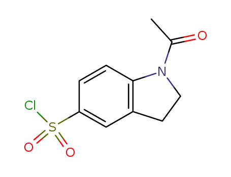 Molecular Structure of 52206-05-0 (1-ACETYL-2,3-DIHYDRO-1H-INDOLE-5-SULFONYL CHLORIDE)