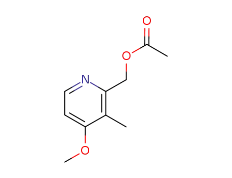 Molecular Structure of 102625-98-9 (Acetic acid 4-methoxy-3-methyl-pyridin-2-ylmethyl ester)