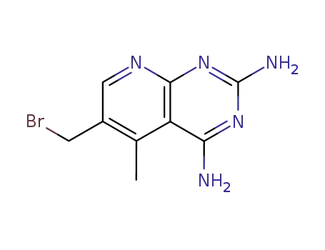 Molecular Structure of 101348-32-7 (Pyrido[2,3-d]pyrimidine-2,4-diamine, 6-(bromomethyl)-5-methyl-)