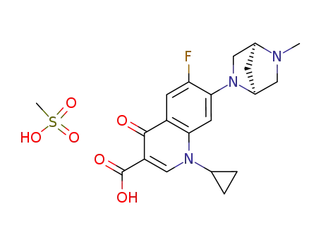 Molecular Structure of 119478-55-6 (Danofloxacin mesylate)