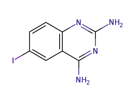 Molecular Structure of 132131-20-5 (6-Iodo-quinazoline-2,4-diamine)