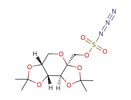 Molecular Structure of 106881-35-0 (2,3:4,5 Bis-O-(1-Methyl ethylidene)-Fructopyranose azido sulphate)