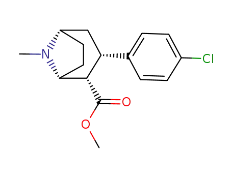 Molecular Structure of 130342-80-2 (3-(4-chlorophenyl)tropane-2-carboxylic acid methyl ester)
